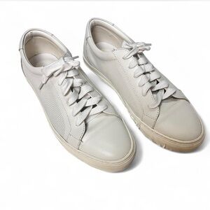 NORDSTROM Men's White Leather Sneakers-size 8